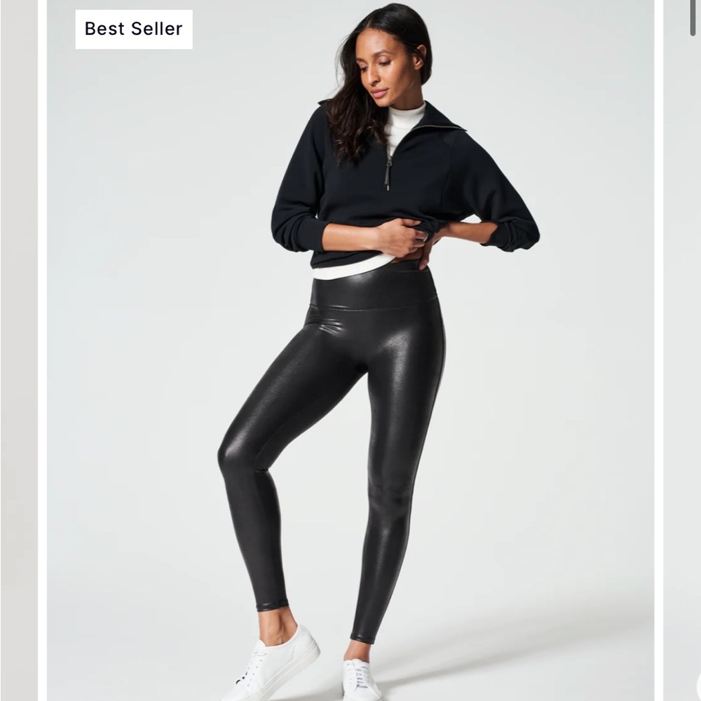 New without tags SPANX Faux Leather Leggings
